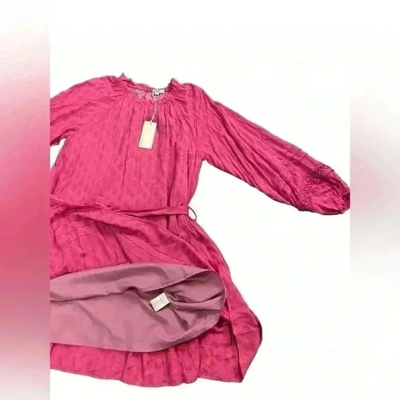 NWT BTFL Life Fuchsia Bishop Sleeved Dress Size Small - Picture 5 of 10